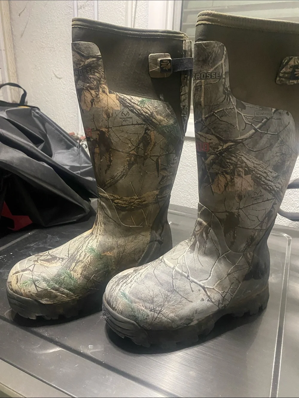 LaCrosse Men's Realtree Camo Waterproof Rain & Snow Boots - Green/Olive/Brown